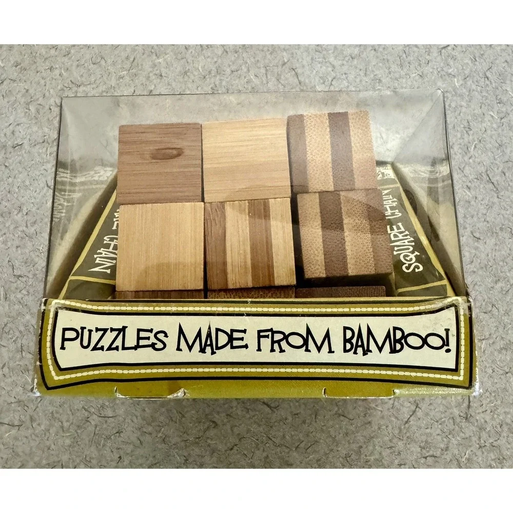 BAMBOOZLER'S RANGE EXTREME Square Chain Classic Wooden Puzzle Game (Ages 4-up)